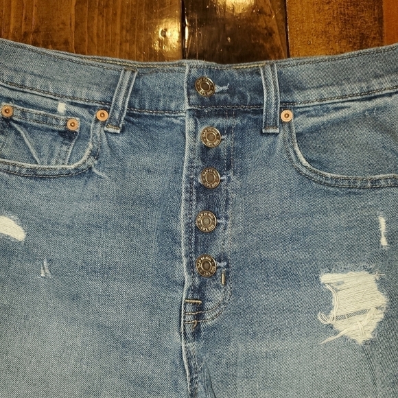 Gap Distressed Button Fly Denim Jeans Size 27 - Picture 7 of 12